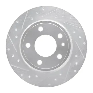 R1 Concepts EDZ-31021L Brake Rotor Drilled and Slotted Silver